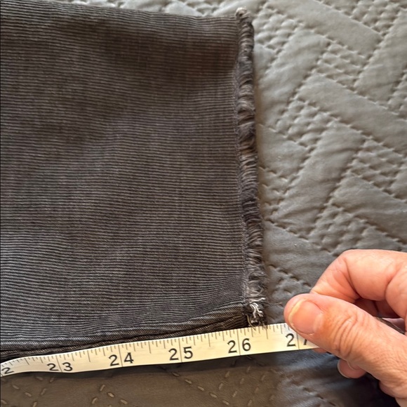 Aerie Gray Distressed Corduroy Overalls - Picture 12 of 13